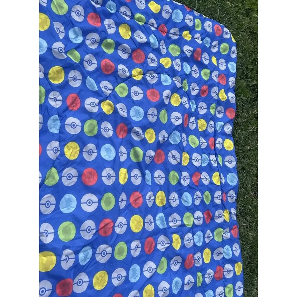 Pokemon Reversible Twin Comforter Pikachu Alola Pokeball 68x80 2019 READ